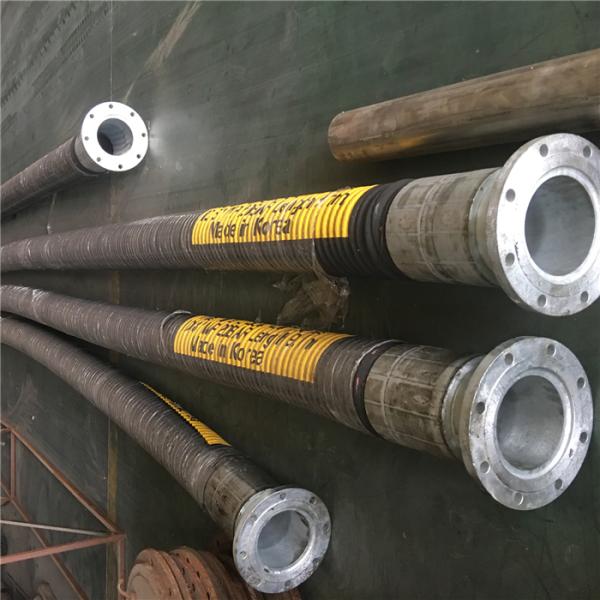 Flexible Floating Dredge Rubber Dock Hose , Marine Oil Hose Heavy Duty