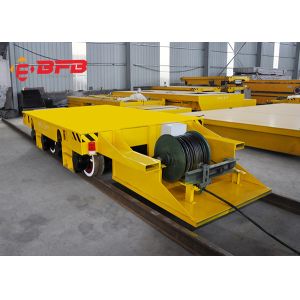 China 25 Tons Retractable Cable Motorized Transfer Trolley Rail Car Mover For Steel Mill Transfer on sale