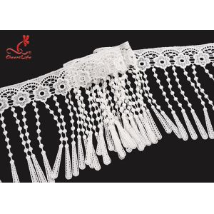 12cm Wide Polyester Guipure Lace Chemical Water Soluble Lace Trimmings for