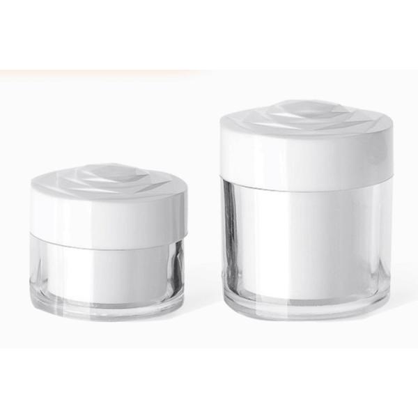 Buy Straight Body 20g 30g 50g Face Cream Jars With Rose Lid at wholesale prices