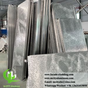 Solid aluminium cladding with perforation patterns any diameters can be punched