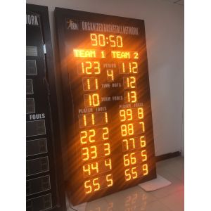 Waterproof IP65 LED Basketball Scoreboard With Club Logo