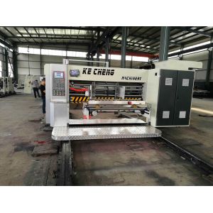 3 Color Hd Flexo Printing Slotting Machine / Stacker Computer Controlled Die