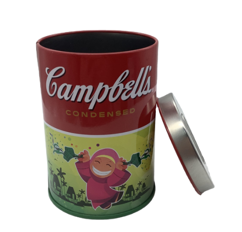 0.35mm Tinplate Custom Tin Cans Kids Tin Money Box Coin Storage