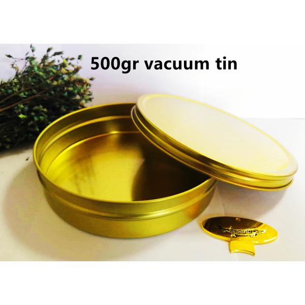 Vacuum Empty Caviar Tin Can Food Grade Packaging 500g
