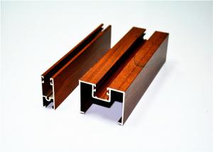 Quality Custom Wood Grain Aluminium Door And Window Profiles Supporting Powder Coating / Polishing for sale