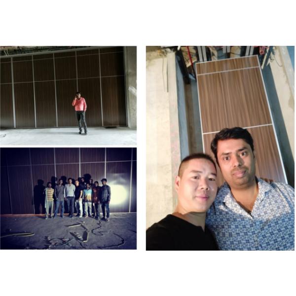 Hotel Folding Movable Partition Walls / Banquet Hall Removable Acoustic Room Partitions