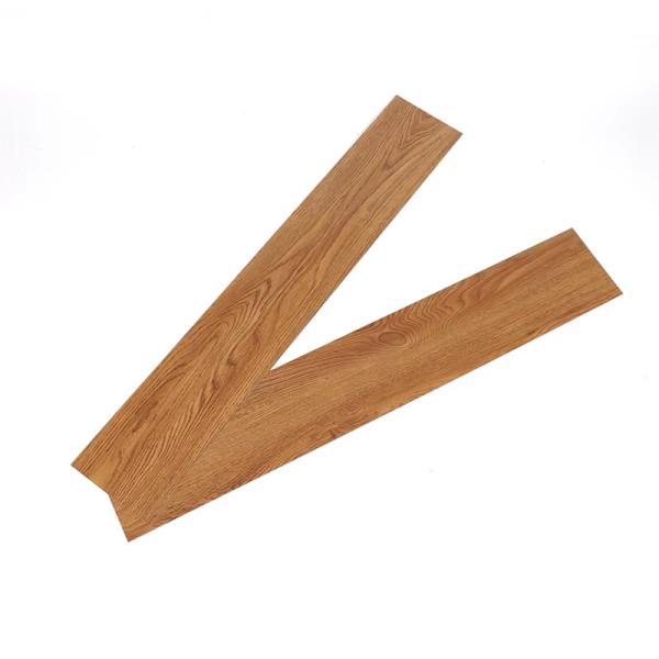 1.5mm Thickness 152.4*914.4mm Size Wear-Resistant Self Adhesive Furniture Film Wood Grain Vinyl Flooring for Home Office