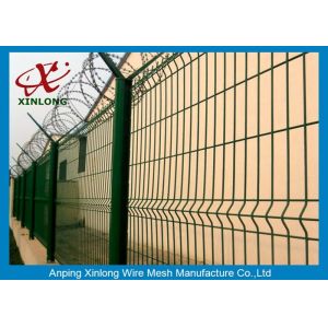 Quality 3D Curved Welded Wire Mesh Fence Green Welded Wire Fence 4/5mm X 200x50mm for sale