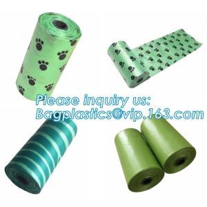 Top quality pet 100% degradable dog poop bag dispenser/waste bag dogie clean-up