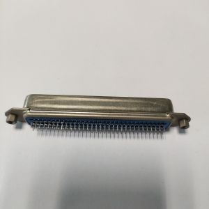 Straight PCB 64 Pin Centronics Connector Male 32pairs PCB Connector with nuts