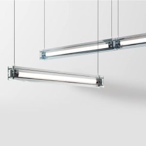 Minimal restaurant glass chandelier light luxury creative hotel office rectangle