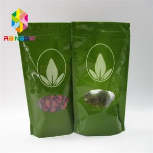 Quality Custom Plastic Aluminium Foil Stand Up Pouches With Window for sale