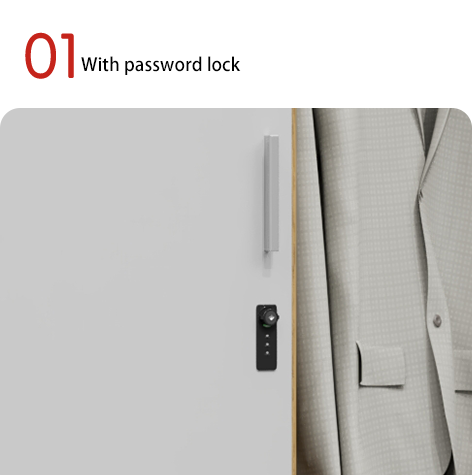 Support customization Modern Simple Design Steel Metal Bedroom Wardrobe with Hanging Rod Ample Storage Space Home Furniture for Hotel Living Room