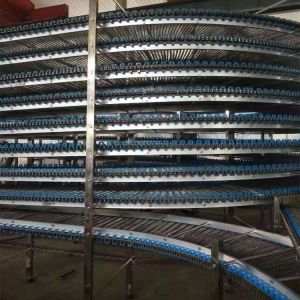 Spiral Conveyor Cooling Tower with Food Grade Belt for Heating