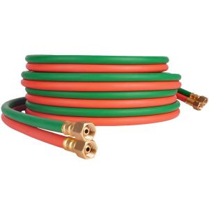 China Double Color Oxygen Acetylene 1/4'' X 100FT Welding Twin Rubber Hose Assembly on sale