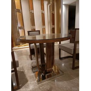 ISO18001 Hotel Restaurant Furniture Low Back Wooden Chairs Non Retractable