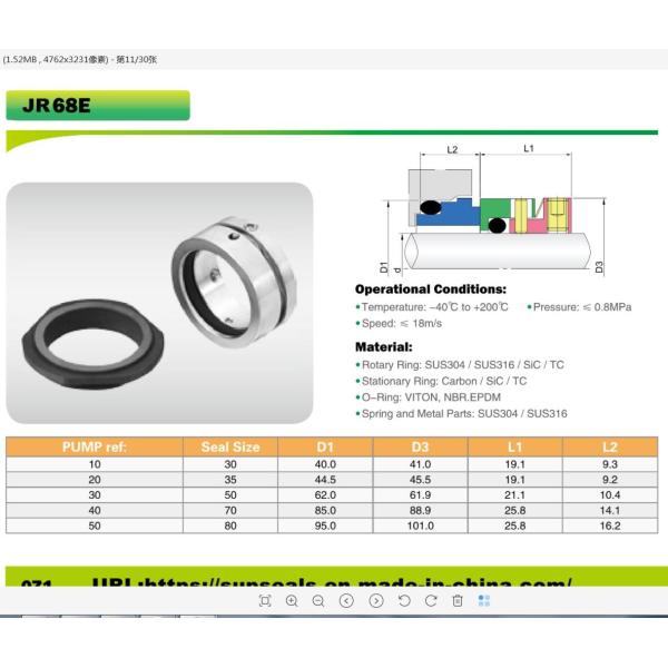 Wave Spring Mechanical Seal For Aesseal W04 Johnson Classic Seal