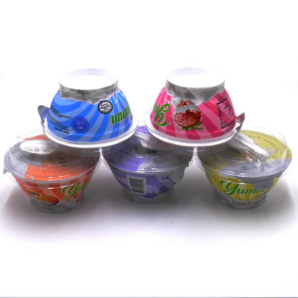 Buy Food grade Plastic yogurt cups with aluminum foil lids at wholesale prices