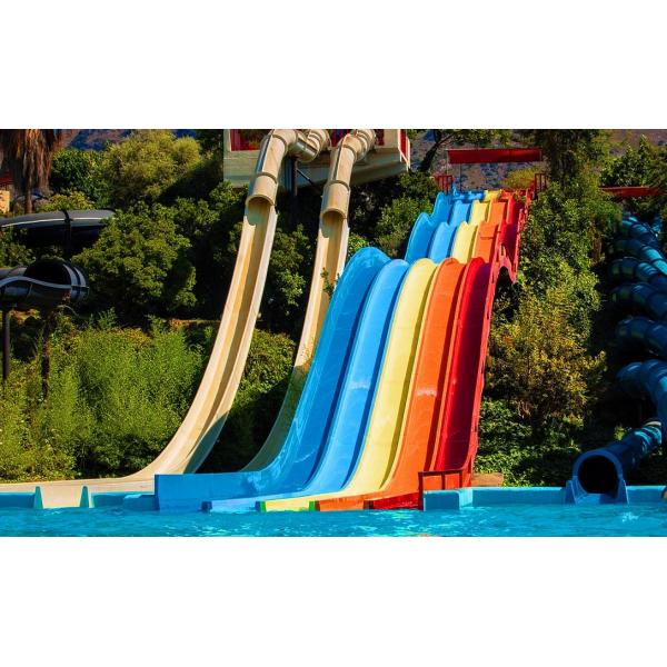 Aqua Park Swimming Pool Custom Games Multiple Fiberglass Water Slide for Adults