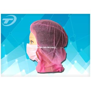 Nonwoven astronaut cap with face mask 3ply earloop in different color , CE