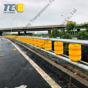Anti Shock Diameter 370mm Spacing 0.5m Safety Roller Barrier