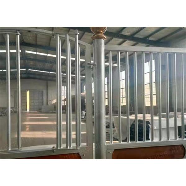 Galvanized Silver Steel Metal Frame Horse Stall Front Heavy Duty