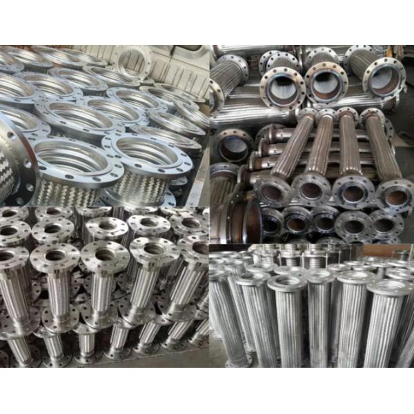 High Temperature Resistant Stainless Steel Braided Flex Hose Flange Metal Braided Hose Fittings