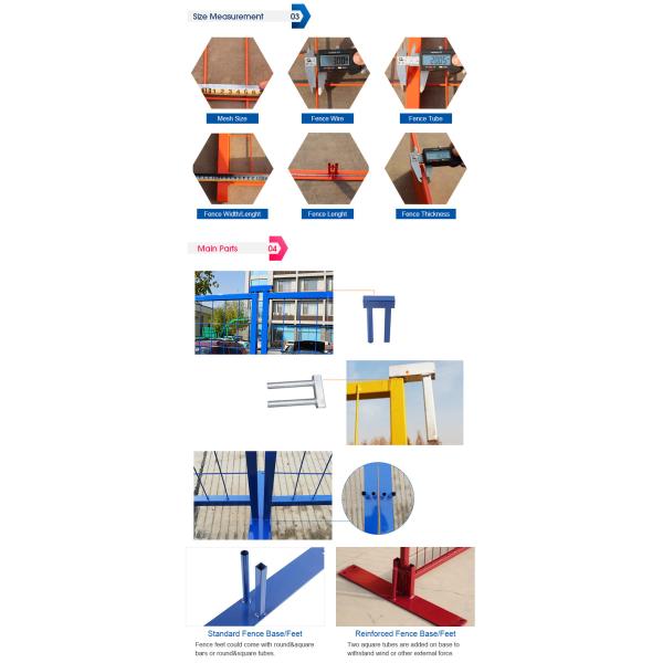 Steel 8ga 9.5ft Length Temporary Site Fencing Portable