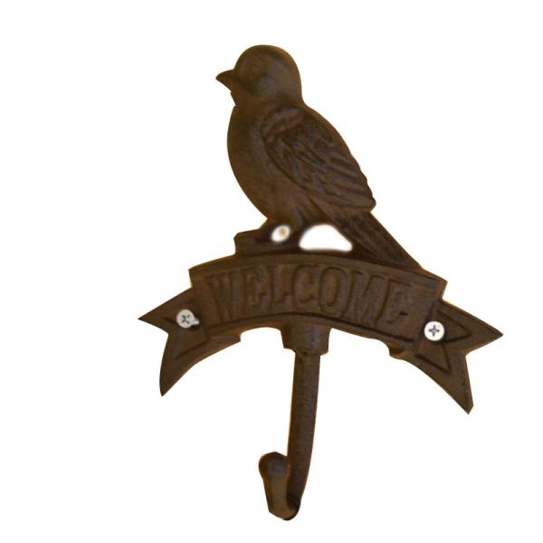 Buy Antique Wall Mount Bird shape Black Iron Coat Hooks at wholesale prices