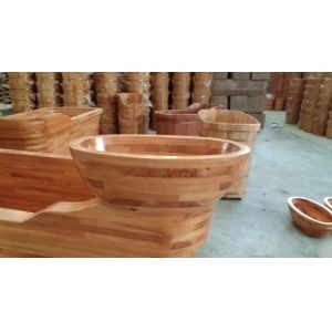 wooden bathtub, bath tub