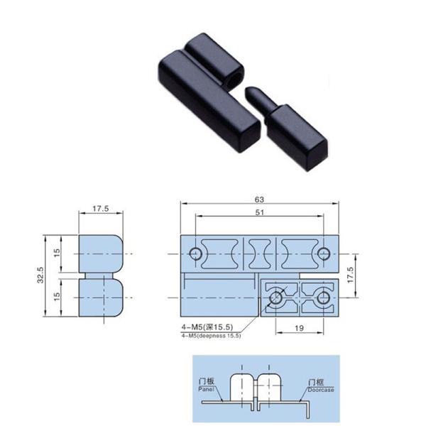 Stainless Steel Lift Off Heavy Duty Torque Hinge Zinc Alloy 180 Degree Opening