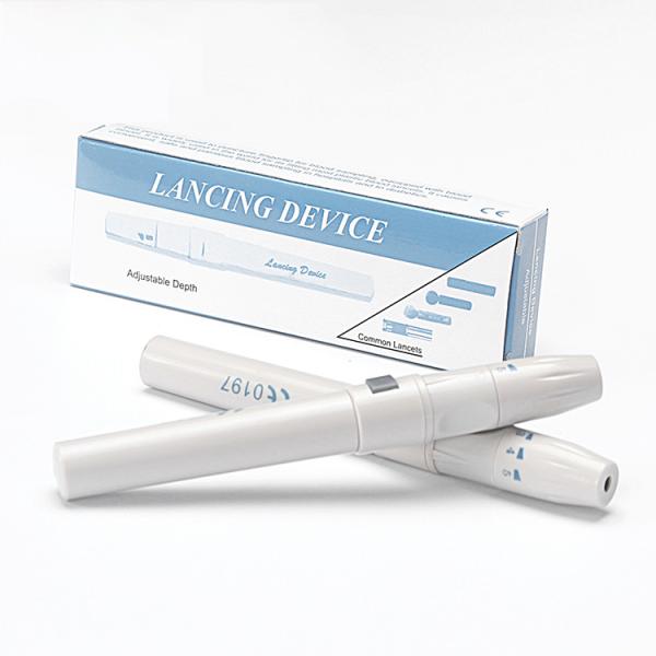 Buy Disposable Medical Diagnostic Tool Adjustable Automatic Sterile Blood Lancet Pen at wholesale prices