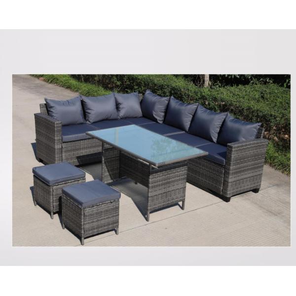 Buy Hotel Luxury Rattan Dining Table And Chairs Furniture Extension Woven Rope Restaurant at wholesale prices