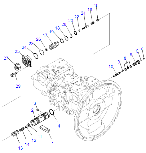 708-2H-03411 7082H03411 PC Valve Assy For KOMATSU PC500LC-8 Excavator Parts