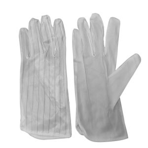 ESD Antistatic Stripe PU Palm Coated Gloves for Cleanroom