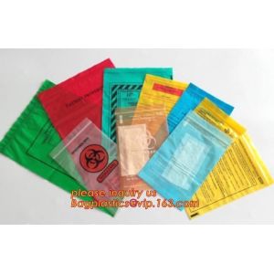 Medical packing k sealing plastic biohazard specimen bag customized pouch,