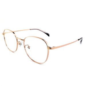 FM2582 Lightweight Round Metal Glasses Frame , Customized Optical Spectacle