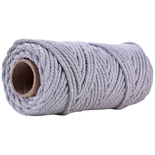 50m Dusty Pink Macrame Cord 5mm ISO9001 Pink Cotton Rope 3 Strands