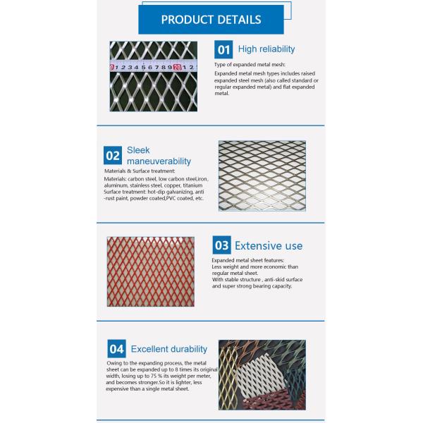 Stainless Steel 5mm Expanded Metal Mesh Rolls Diamond Hole