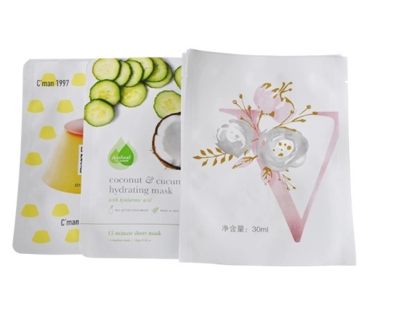 Custom Printed laminated plastic cosmetic sample sachet biodegradable facial