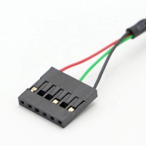CUSTOM Snap Socket USB 2.0 A Male Panel Mount Cable with 6 Wires Dupont Terminal