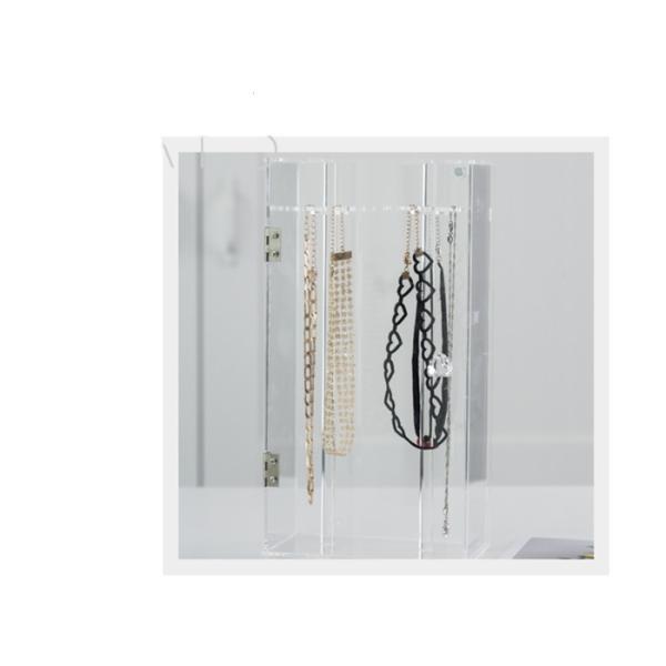 Buy 24 Hooks Tabletop Jewelry Organizer , Clear Acrylic Necklace Holder at wholesale prices