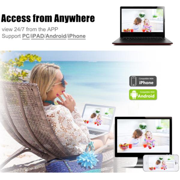 Waterproof 4 Ch IP PoE IP Camera Kit 1/3" CMOS Sensor Cortex - A7 HI3516D