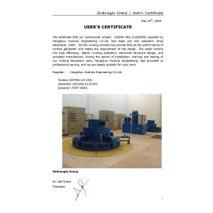 Hangzhou Hydrotu Engineering Co.,Ltd. Certifications