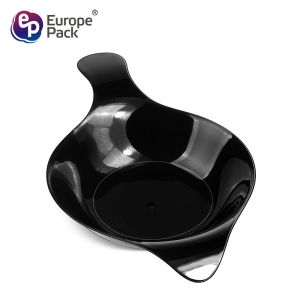 Wholesale cheap cute dinner transparent restaurant plates with handle