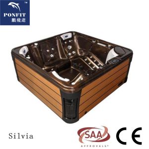 Quality Innovative Square Whirlpool Soaking Tub 2200*2200*900mm Water Volume For Home for sale