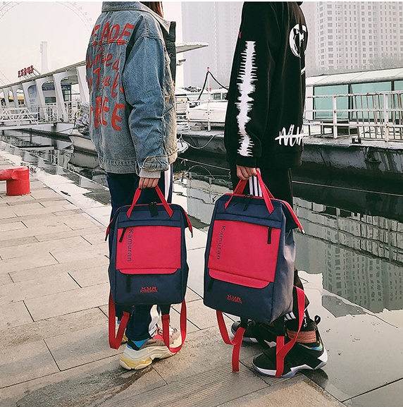 Fashion casual hip-hop style color tidal students bag backpack factory outlet