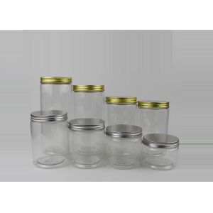 64mm 250ml Tea Plastic Jar With Aluminum Screw Cap