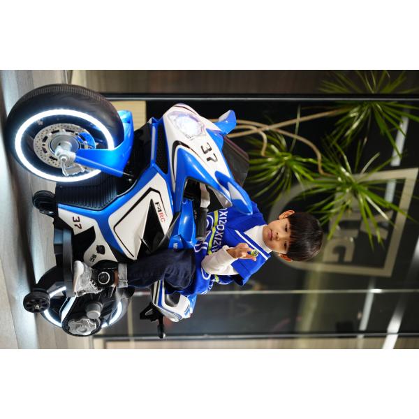 12V Electric Ride-On Motorcycle Car with Music and LED Lighting for Kids Manufactured